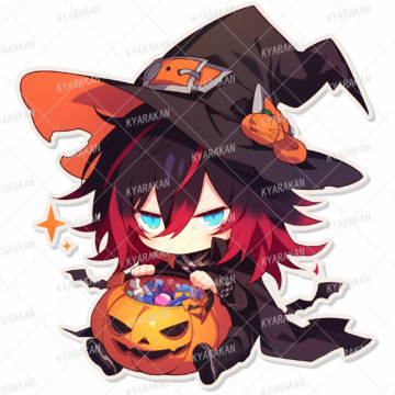 ハロウィン　Halloween 男子　男の子　イラスト　素材　仮装　ちびキャラ　ミニキャラ